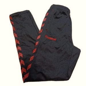 Hummel Mens Sweatpants Size Small S Black Red Essential